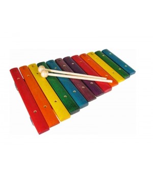 Ксилофон X1-5 1,5 октавы, деревянный с разноцветными брусками. коробка  Hora